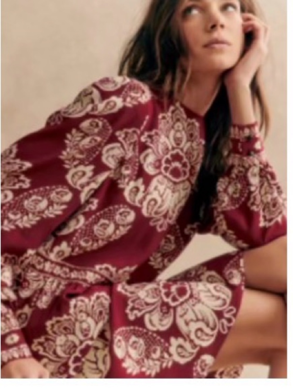 Sezane Andrea Dress Ornamental Print - Size 2